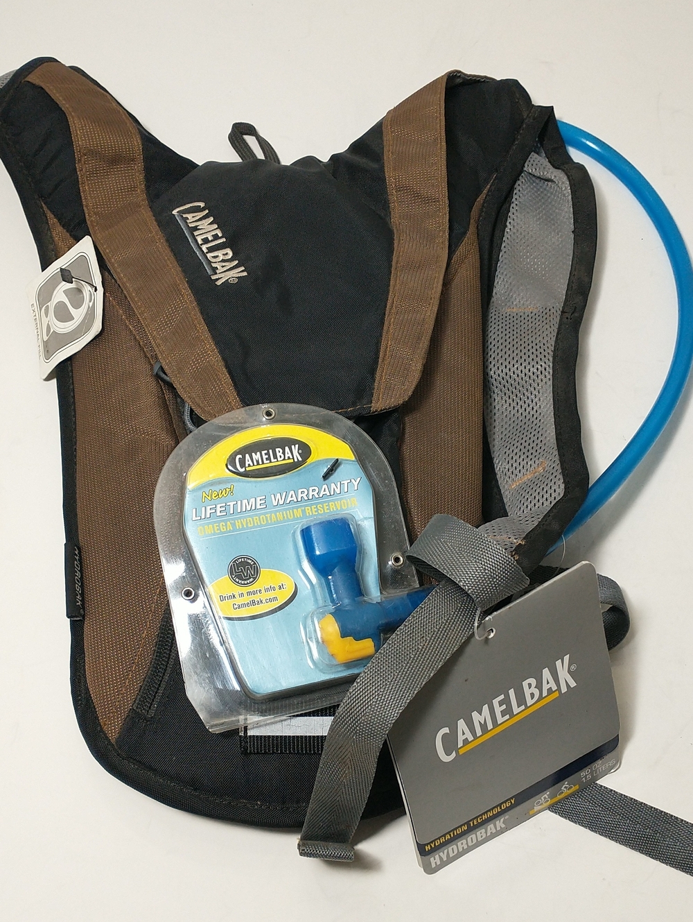 NEW Camelbak Hydrobak, 50 Oz, Backpack, Brown / Black, Hiking, Camping, Outdoors
